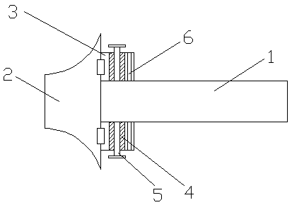 Rotor shaft provided with reinforcement sleeve for stable connection