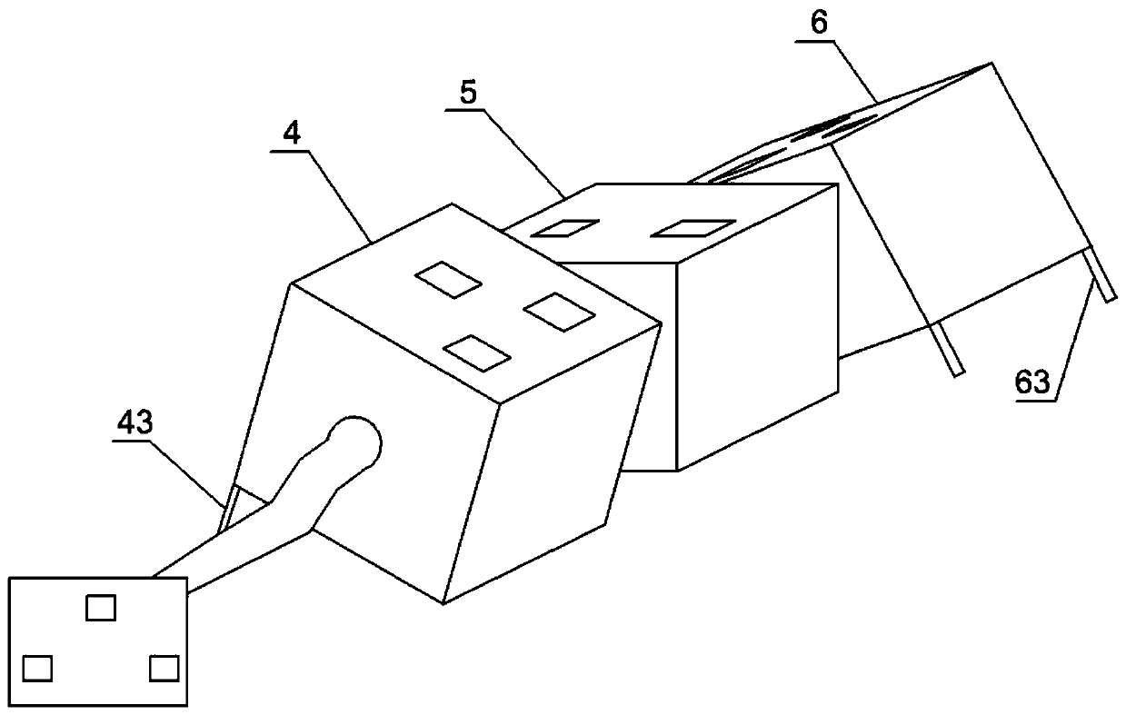 Plug-in strip for adjusting the flip angle