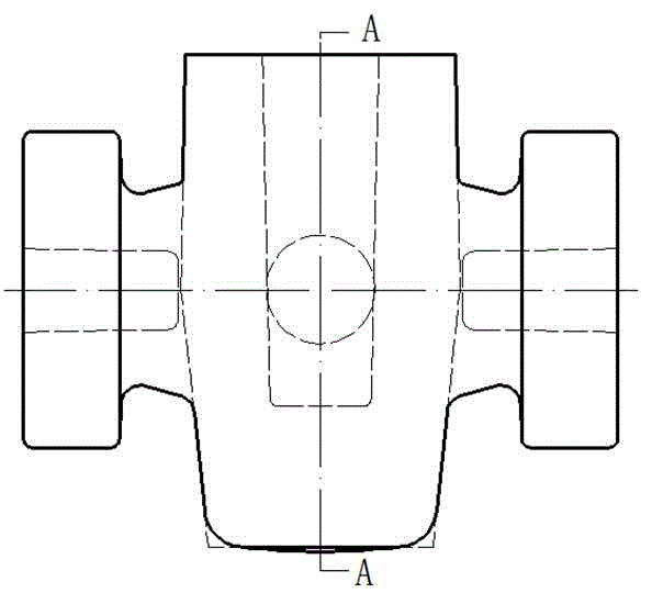Multi-direction combined extrusion die and method for large-dimension flange three-way valve body