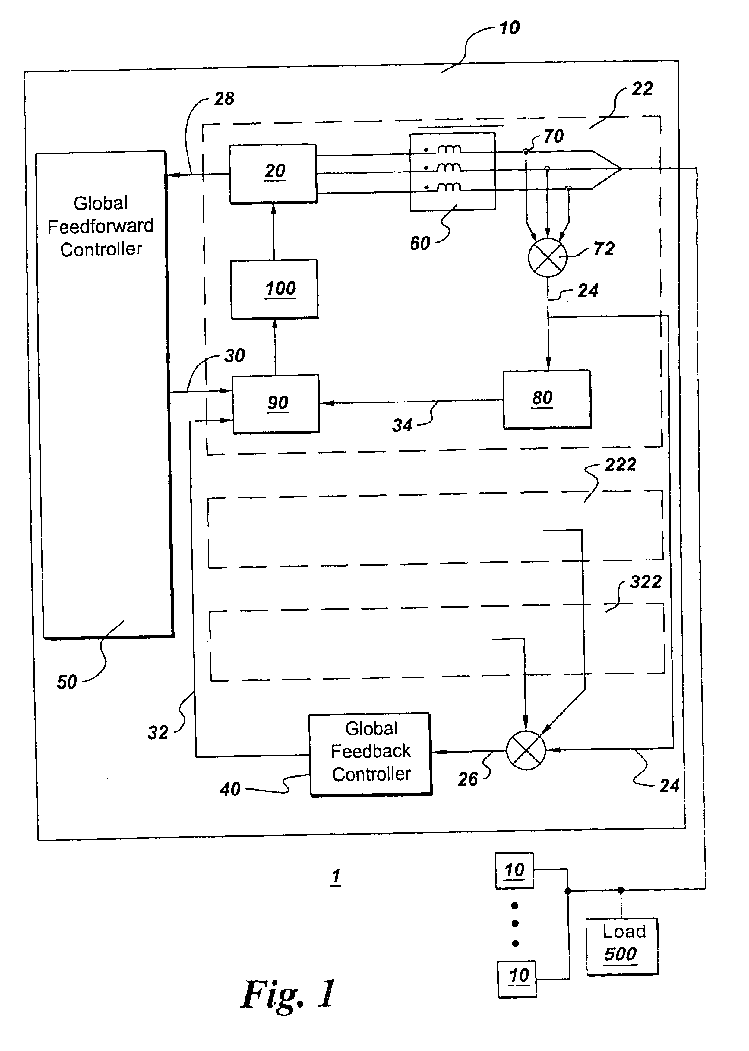Cross current control for power converter systems and integrated magnetic choke assembly