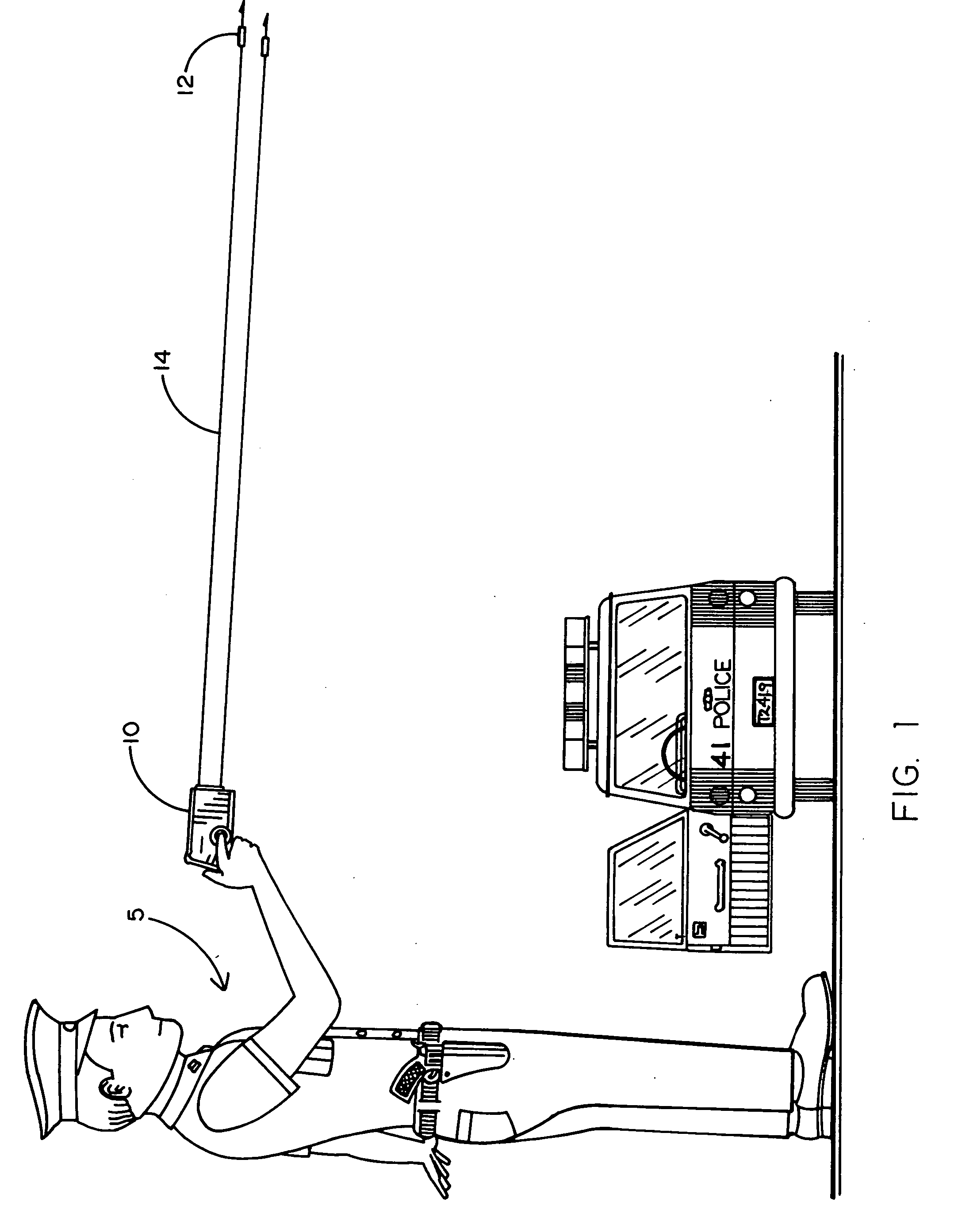 Non-lethal electrical discharge weapon having a slim profile