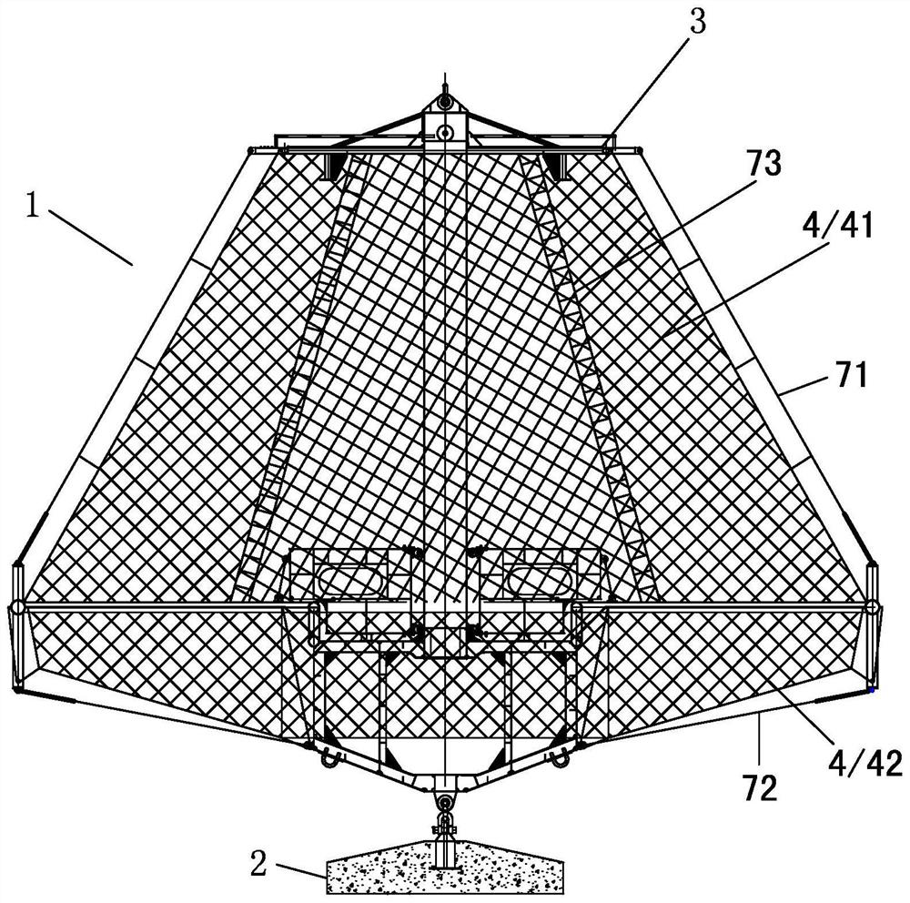 Buoyancy regulation and control lifting type breeding caisson and operation method thereof