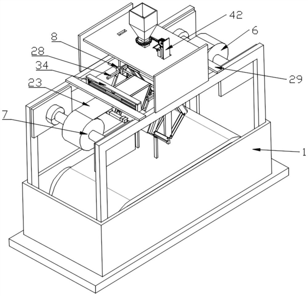 Vacuum packaging equipment based on folding forming of bottom film container and novel packaging box