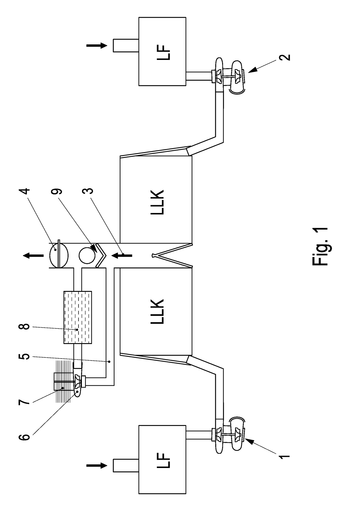 Supercharging device for an internal combustion engine