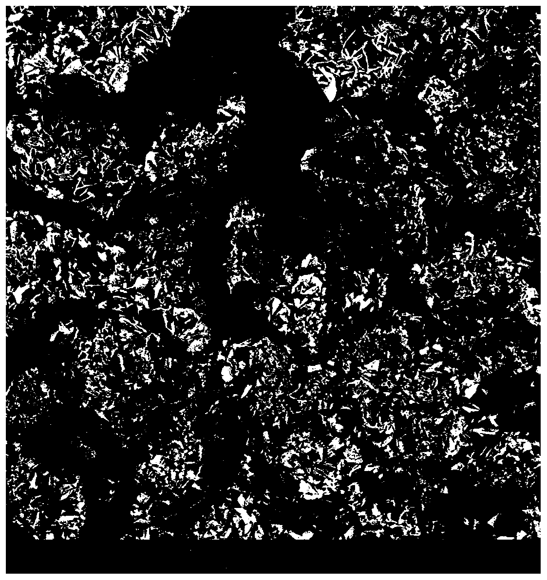 Preparation method of humic acid layer sheet-based bimetal MoFs composite powder