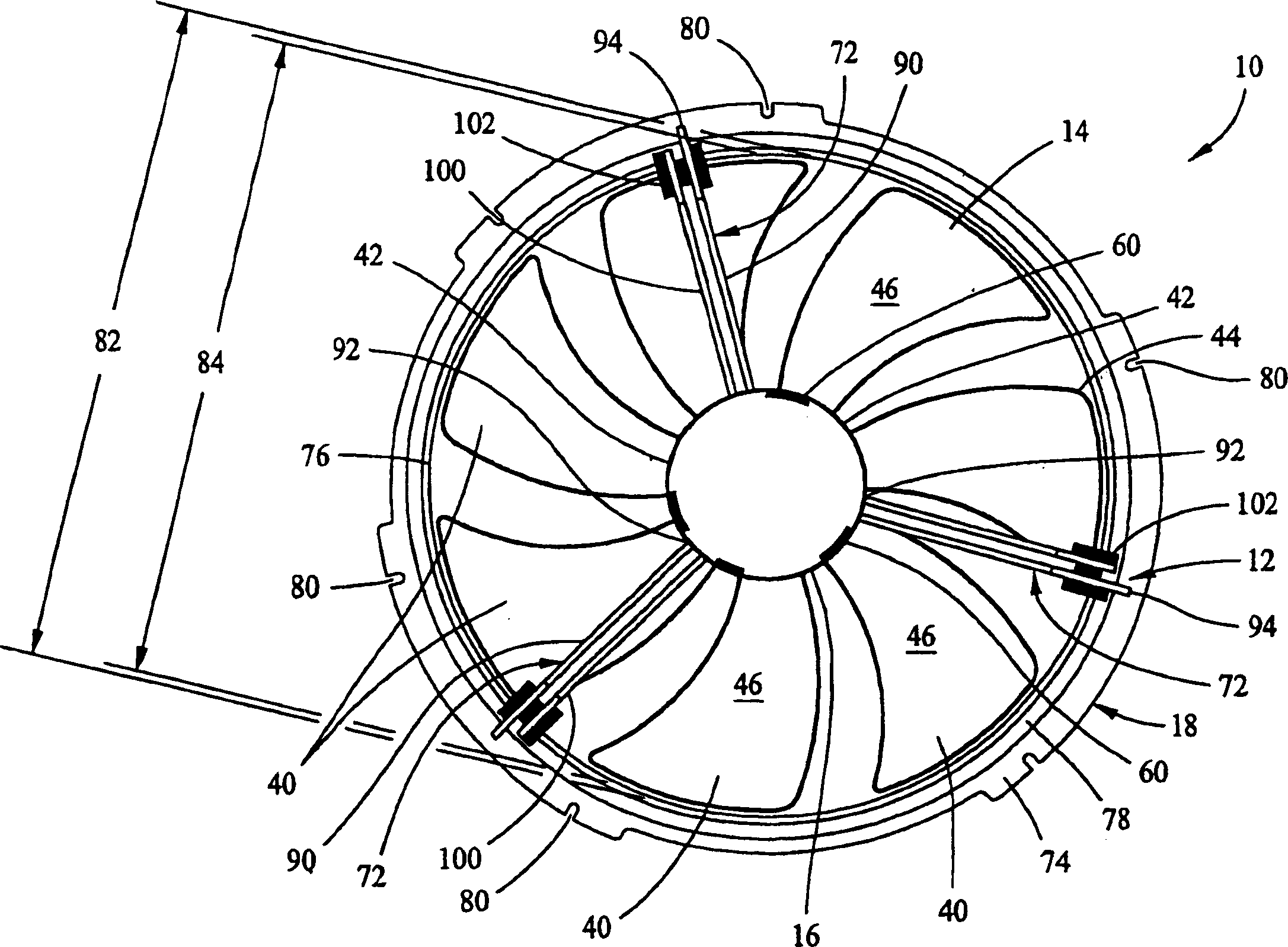 Methods and apparatus for reducing viberations induced within fan assemblies