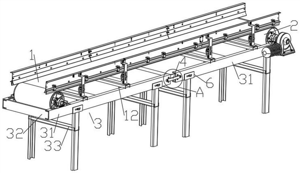 An anti-vibration conveyor belt
