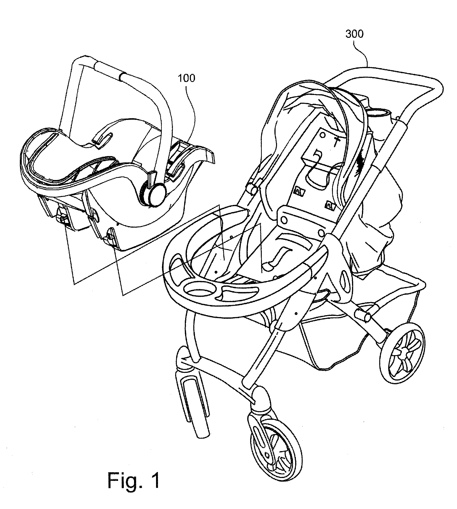 Stroller, child safety seat and child safety system