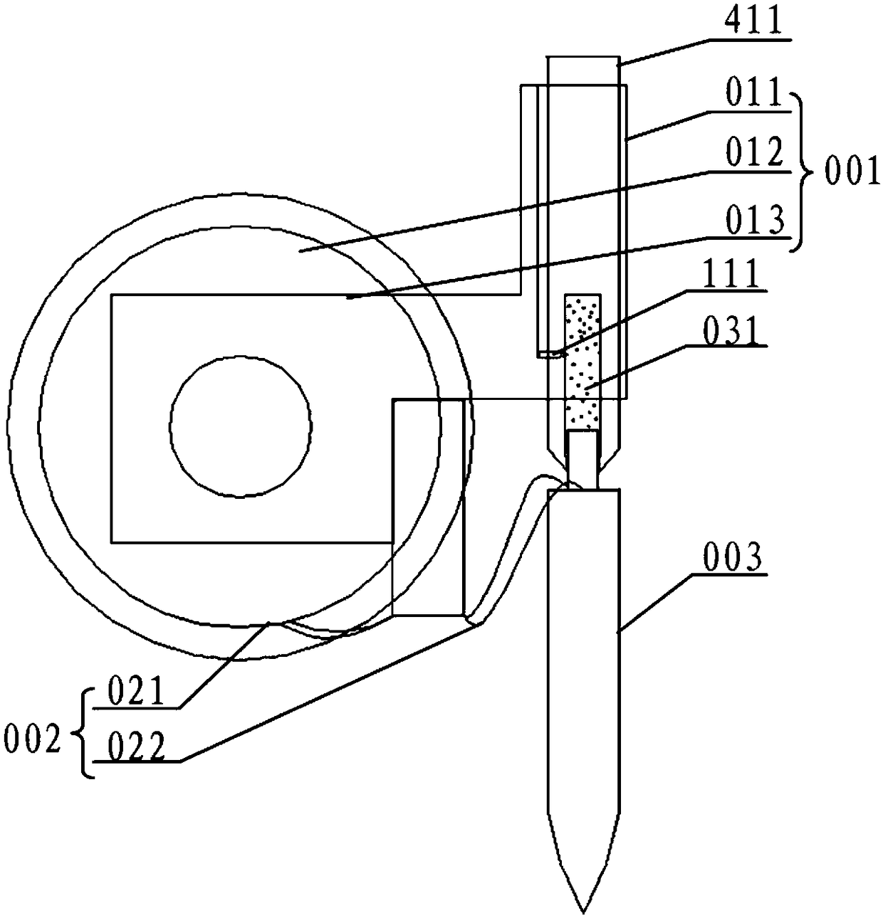 Pull-type auxiliary braking device and automobile using it