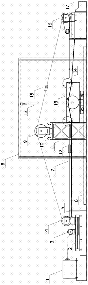 Inverted triangle motion vehicle for lead detecting device