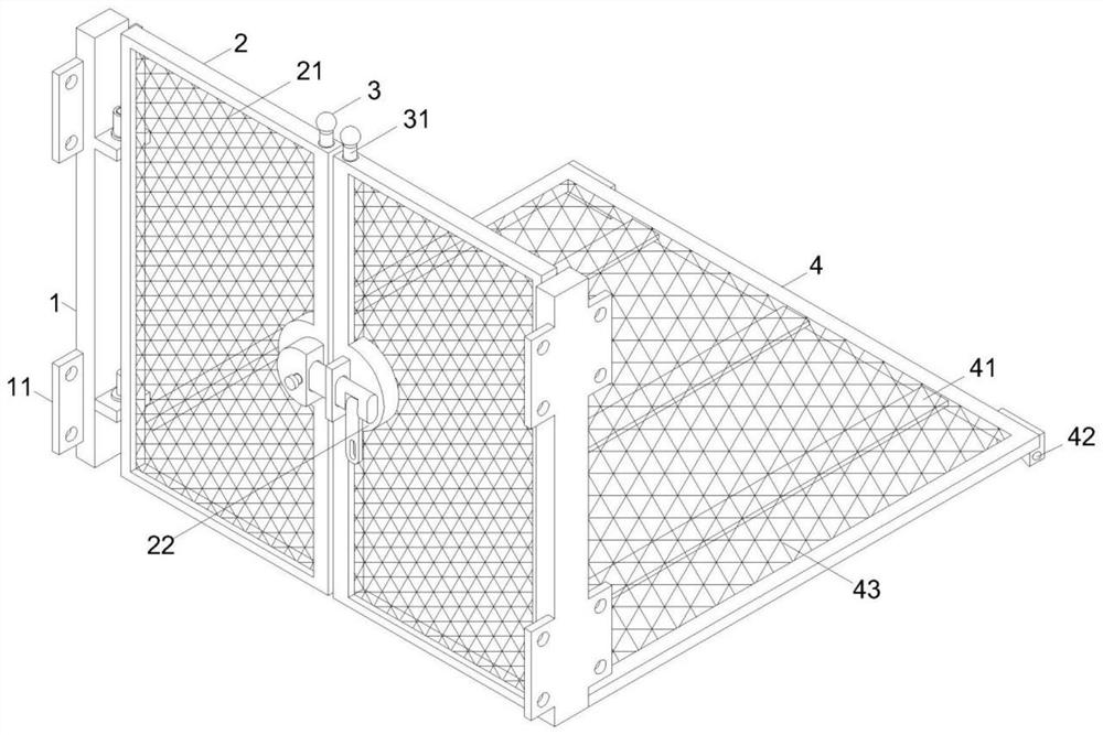 Temporary cage strengthening structure for constructional engineering