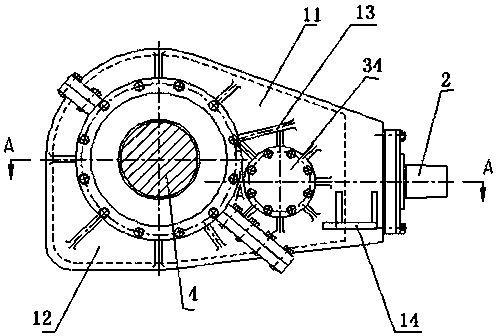 Vertical transmission method of gearbox for rail transit and vertical transmission gearbox