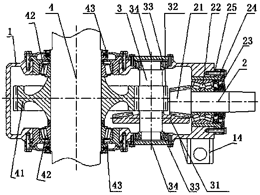 Vertical transmission method of gearbox for rail transit and vertical transmission gearbox
