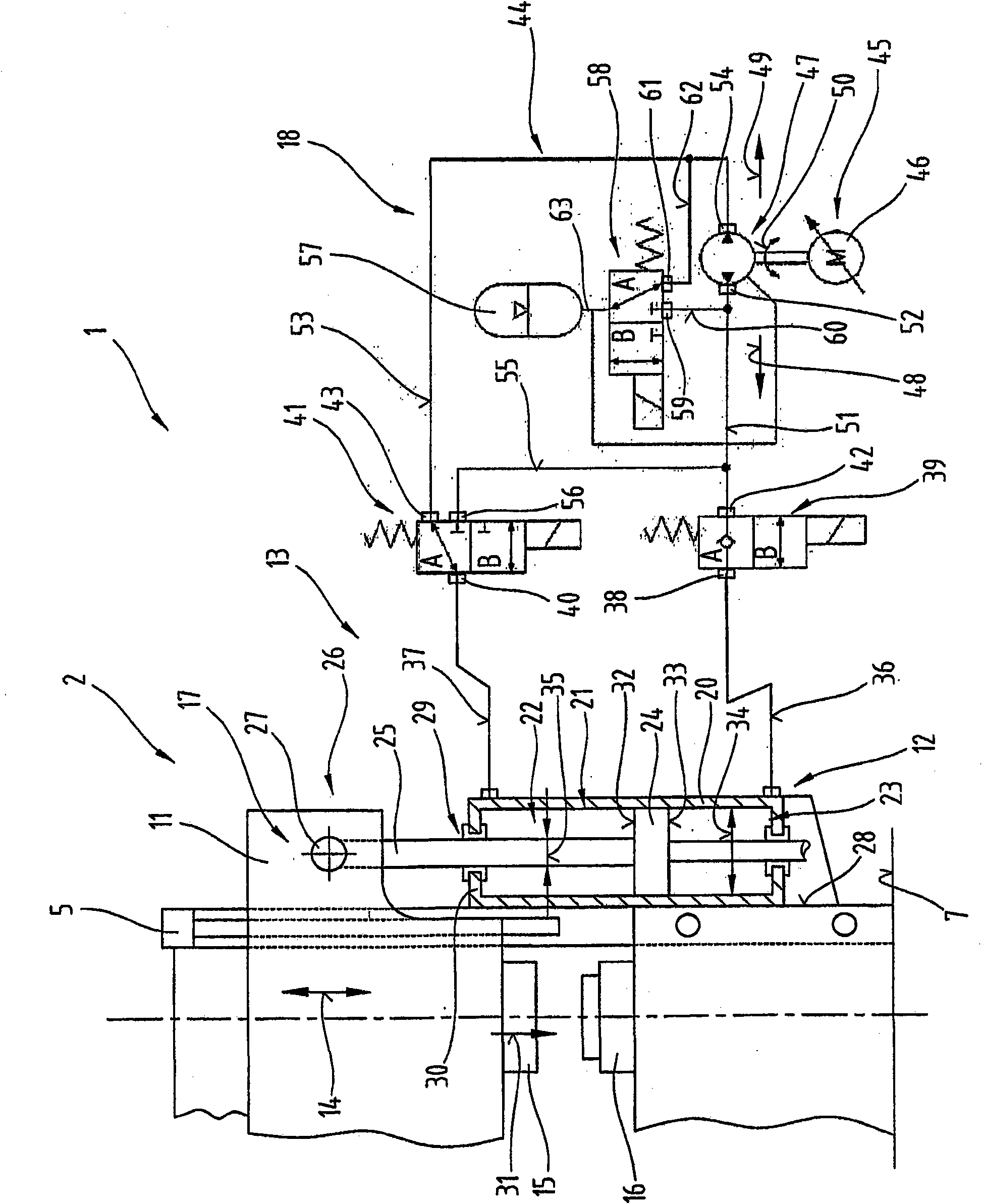 Drive device for a bending press
