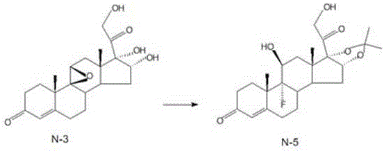 Preparation process of halcinonide intermediate