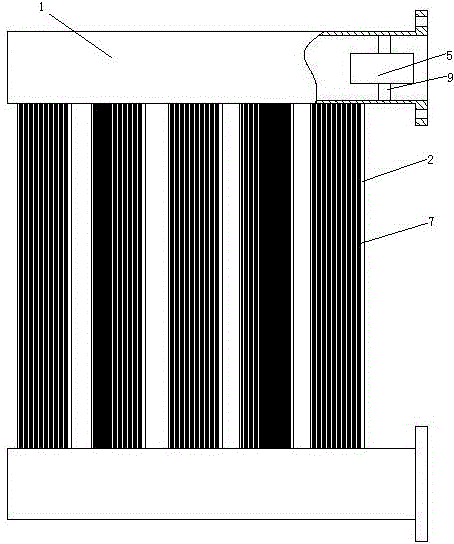 Transformer radiator with fixedly connected telescopic external fins and detachably connected internal fins