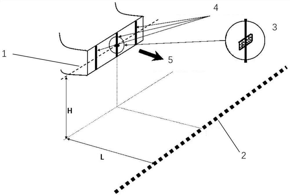 Planar cascade trailing edge noise identification and measurement method and device