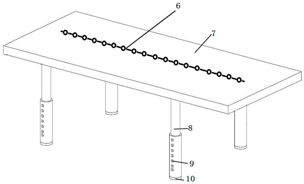 Planar cascade trailing edge noise identification and measurement method and device