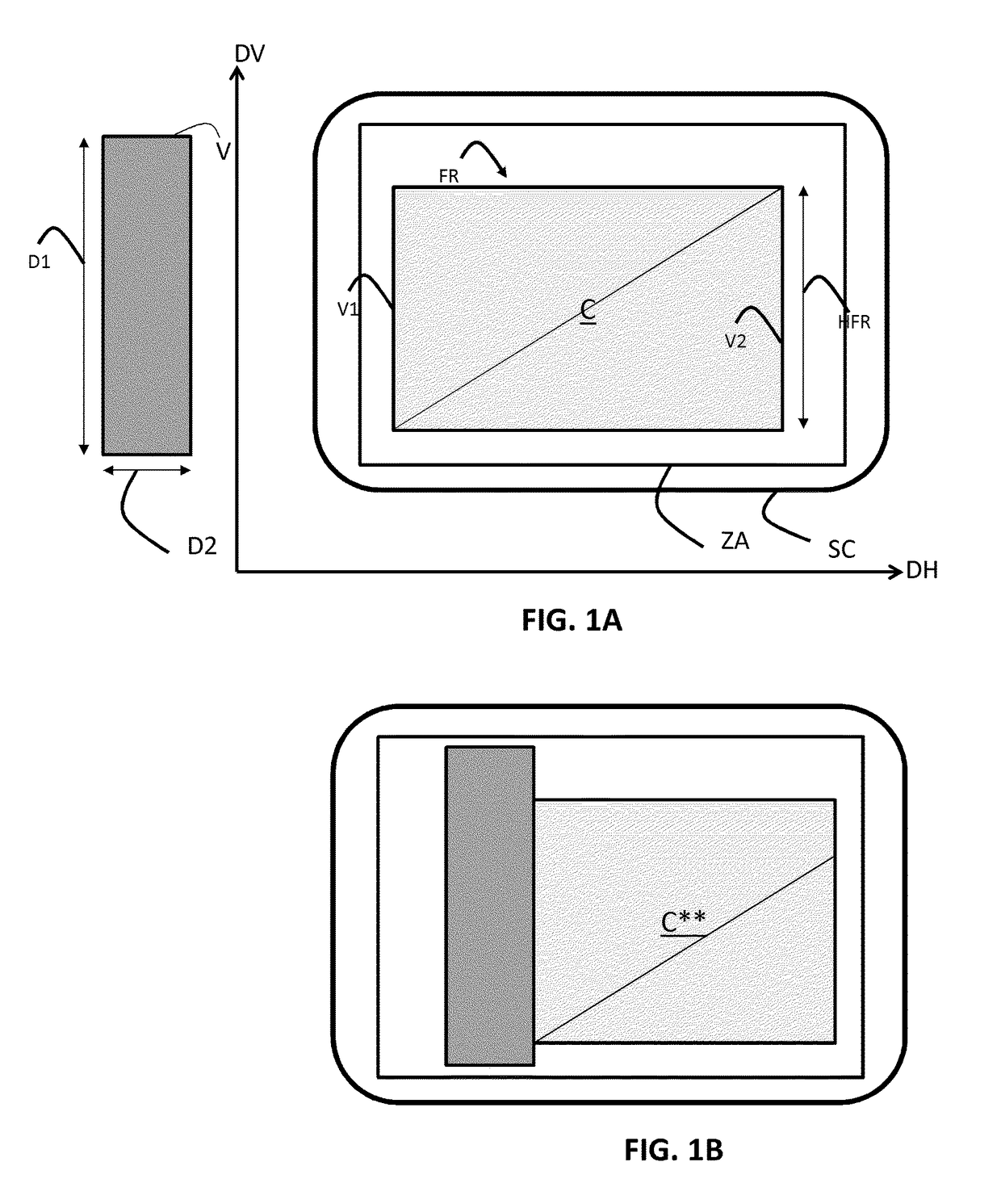 Method of displaying a new rectangular window on a screen