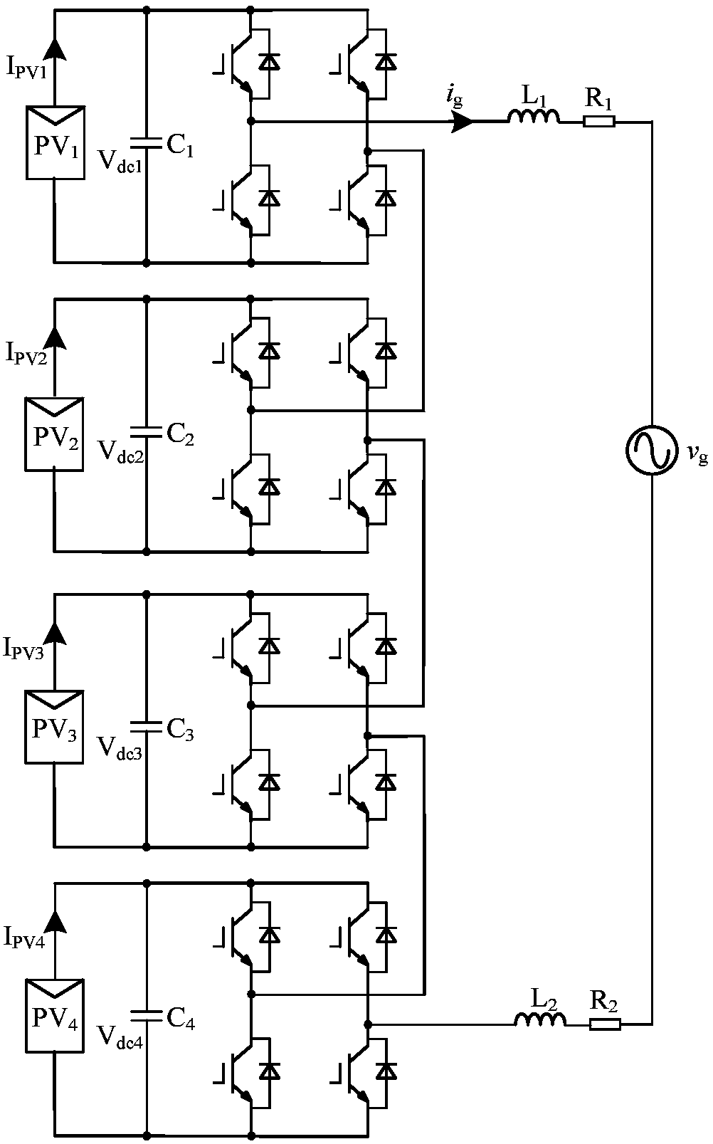 Control method for expanding the stable operating range of cascaded h-bridge photovoltaic grid-connected inverters
