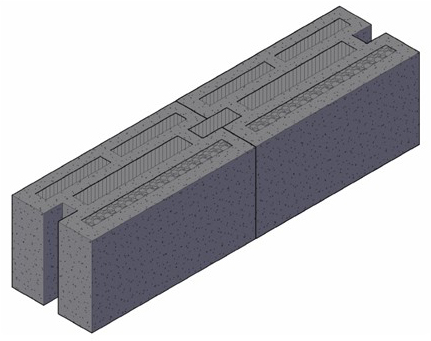 Building block compositely filled with phase change material and thermal insulation material