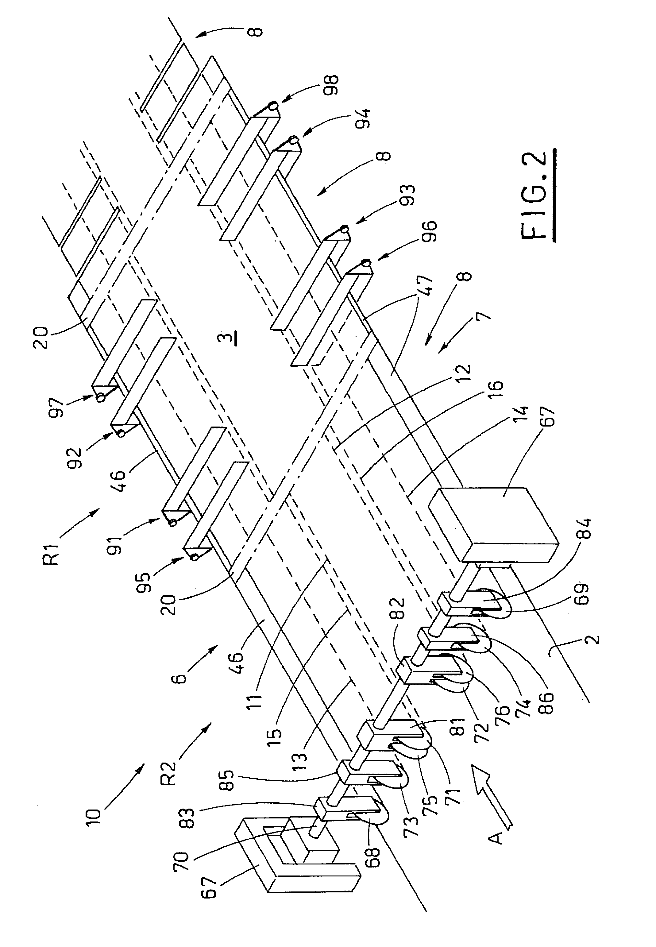 Method for realising cartons for packing and an apparatus actuating the method