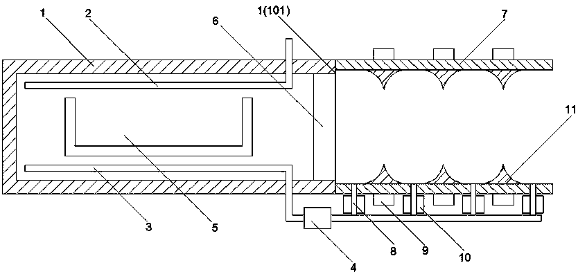 Diffusion furnace for silicon wafers for solar cells capable of relieving residual thermal stress