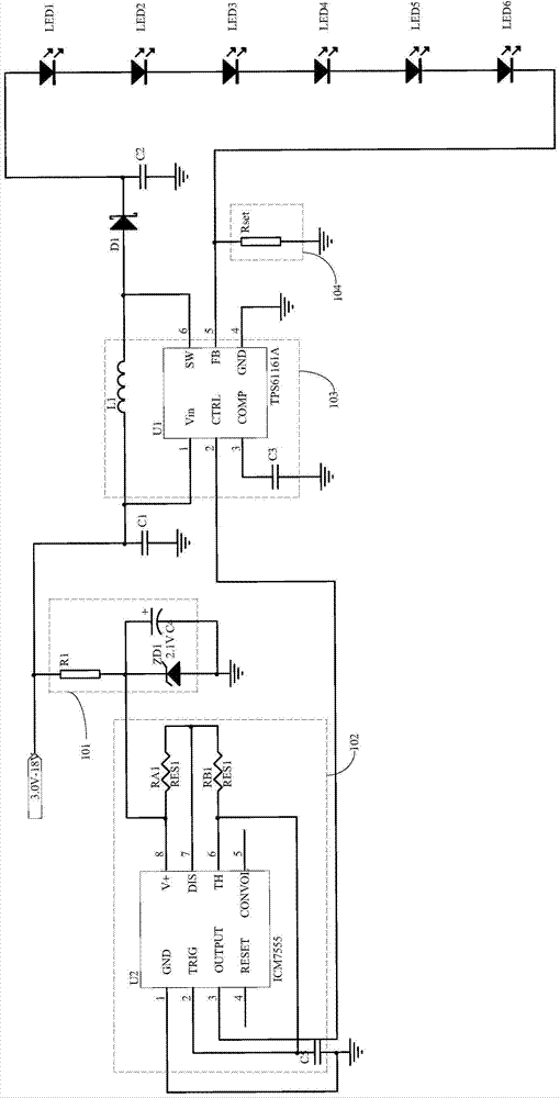 Dimming LED constant-current driving circuit