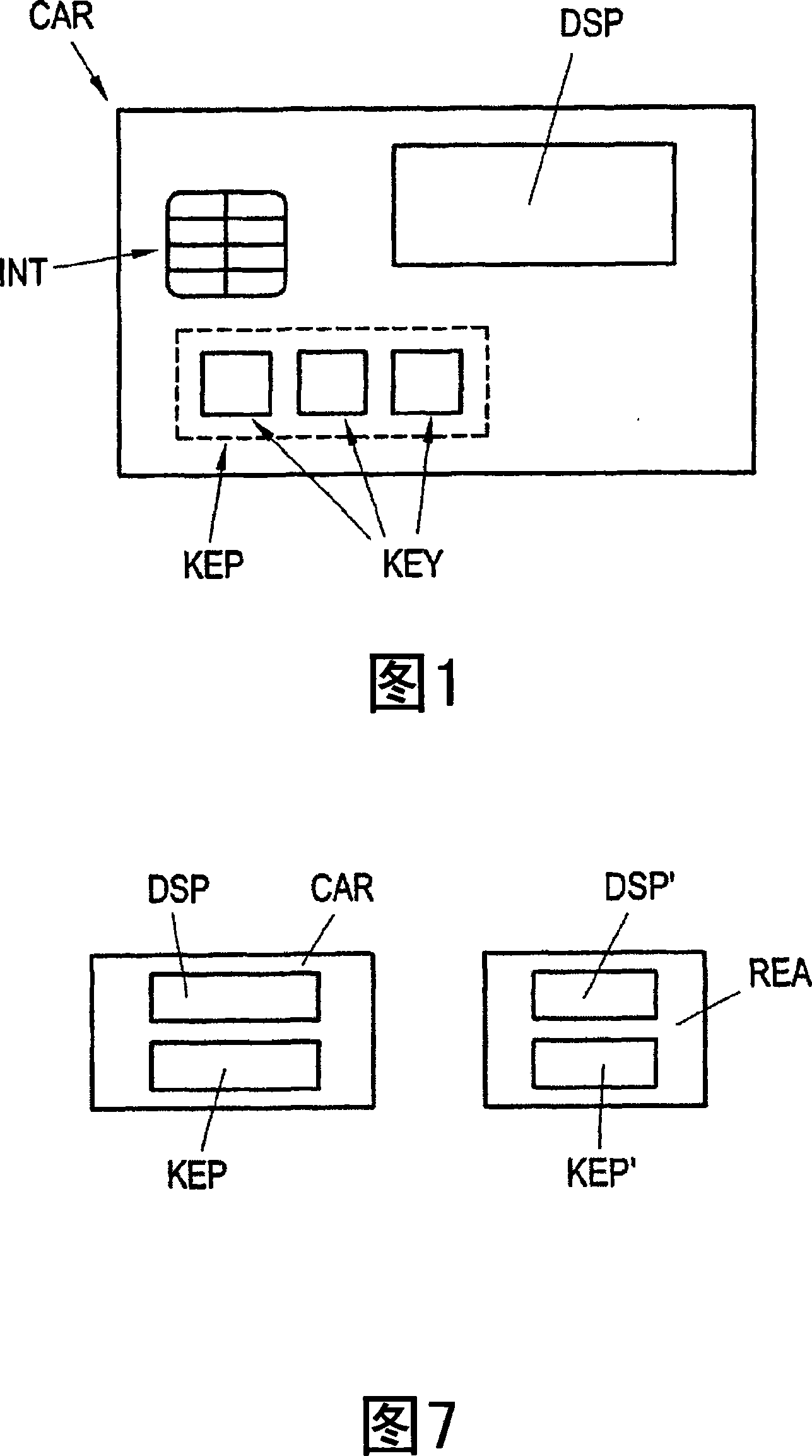 Card with input elements for entering a PIN code and method of entering a PIN code