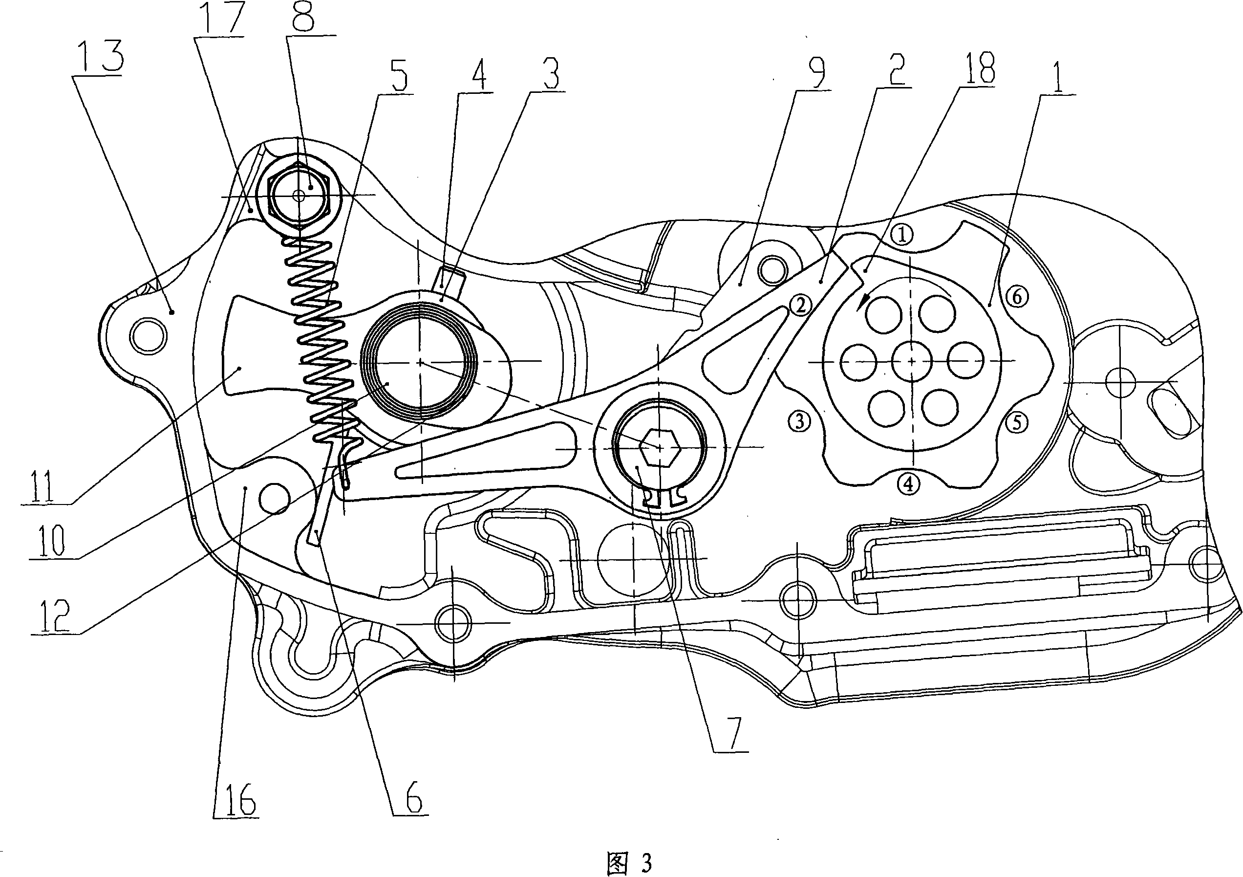 Control device for reverse gear self-locking