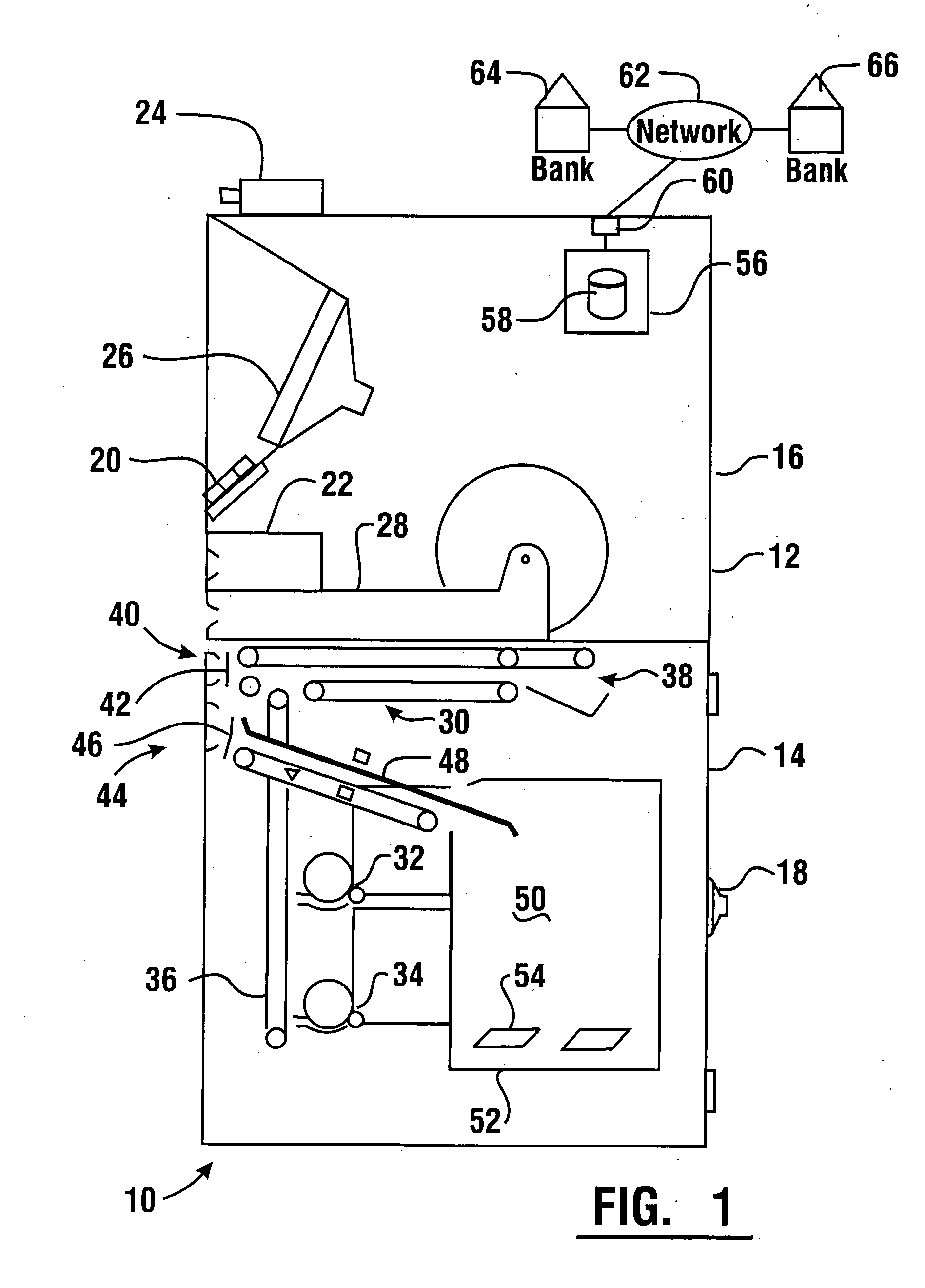 Cash dispensing automated banking machine deposit accepting system and method