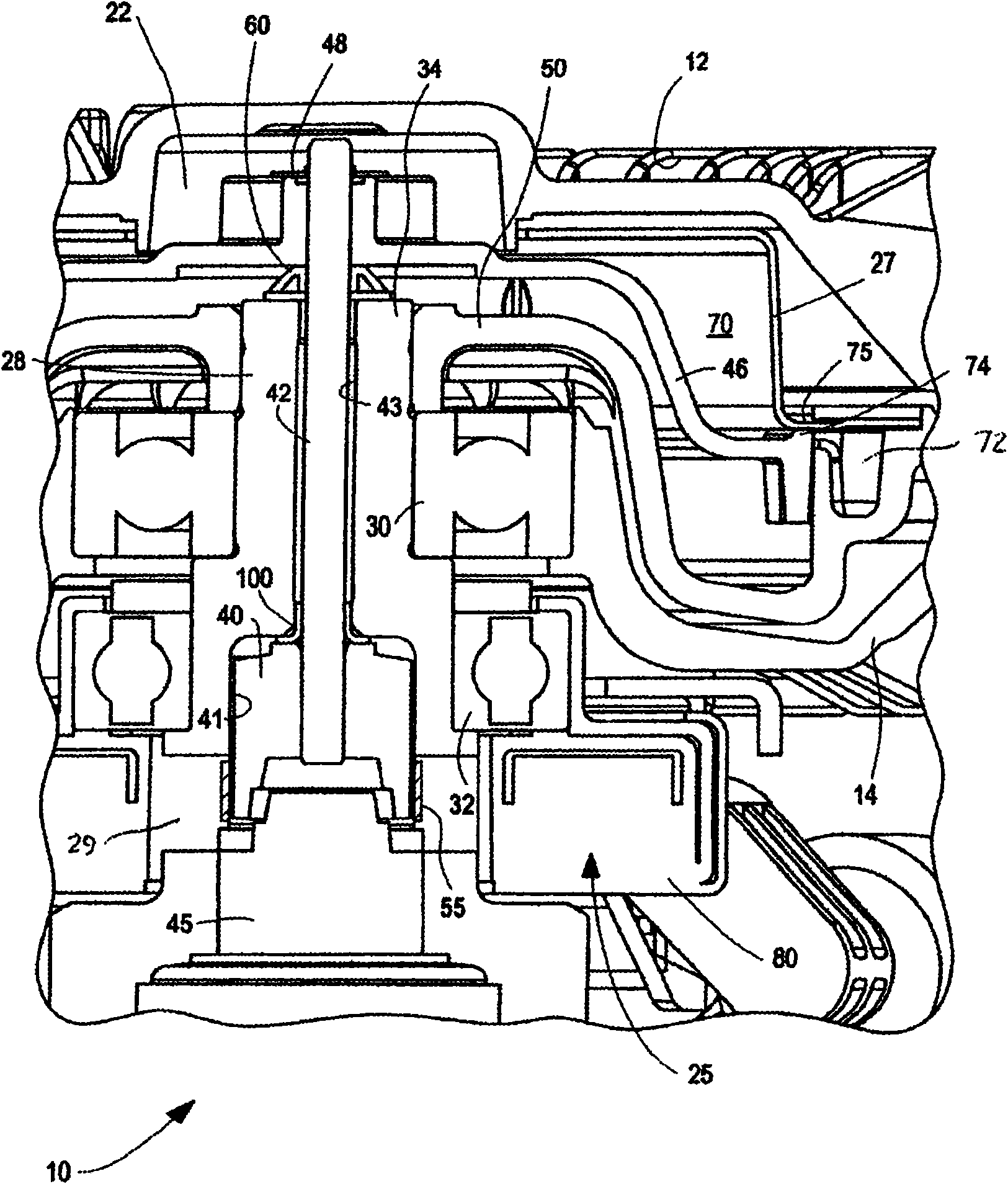 Electronically controlled viscous fan drive with bushing