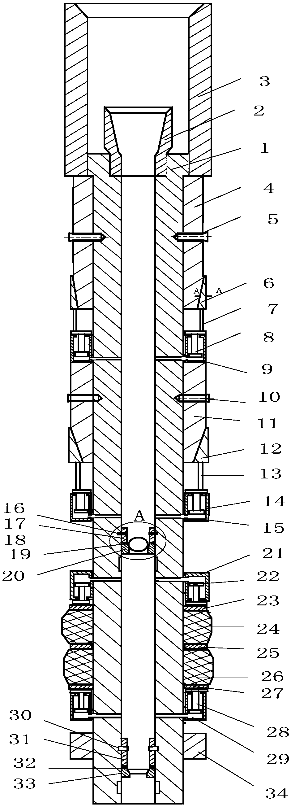 Single-ball-type hydraulic drilling liner hanger