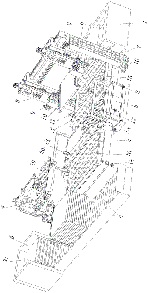 Full-automatic paperboard stacking equipment and paperboard stacking method