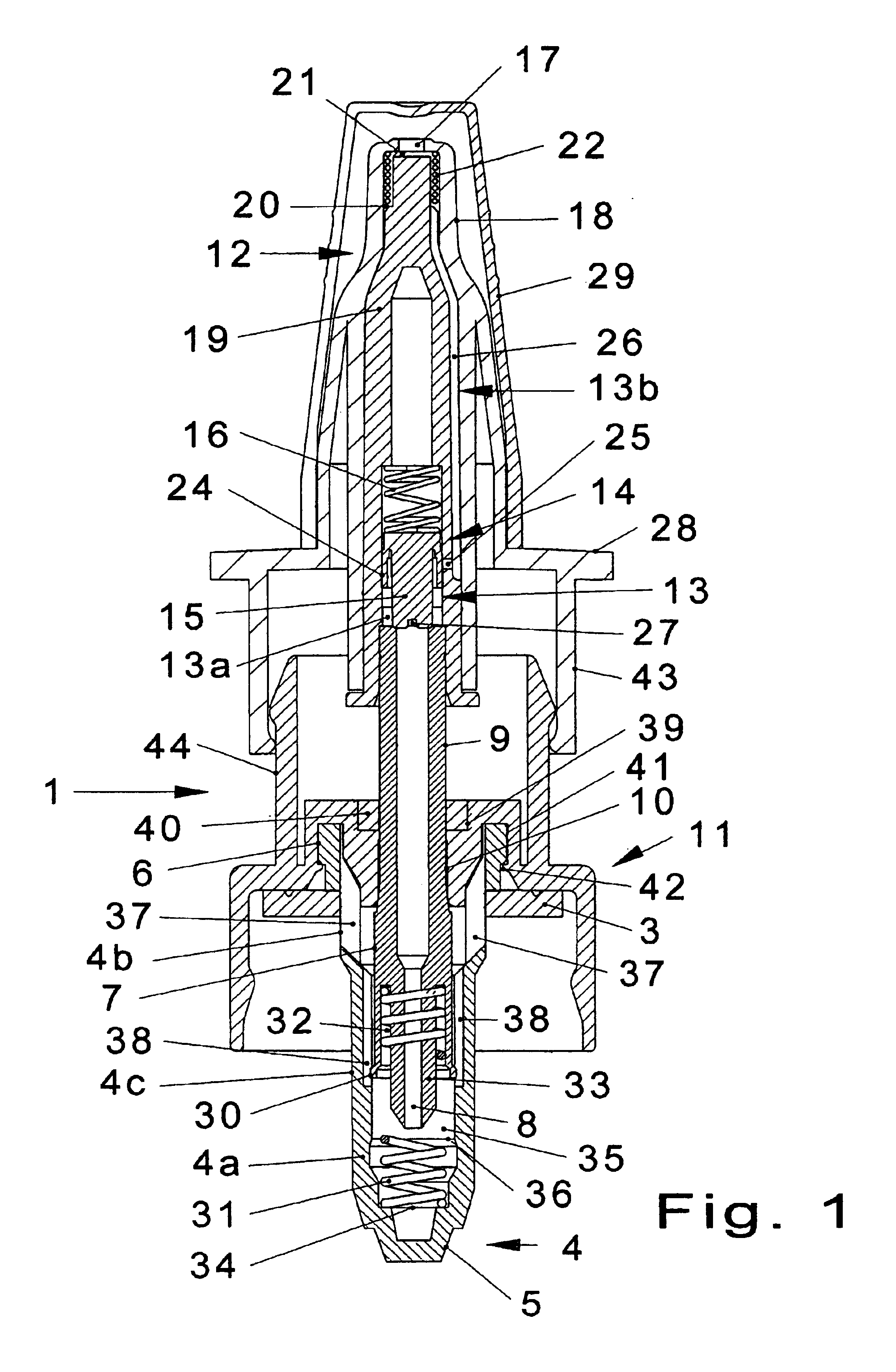 Double-acting pump for ejecting a product from a container