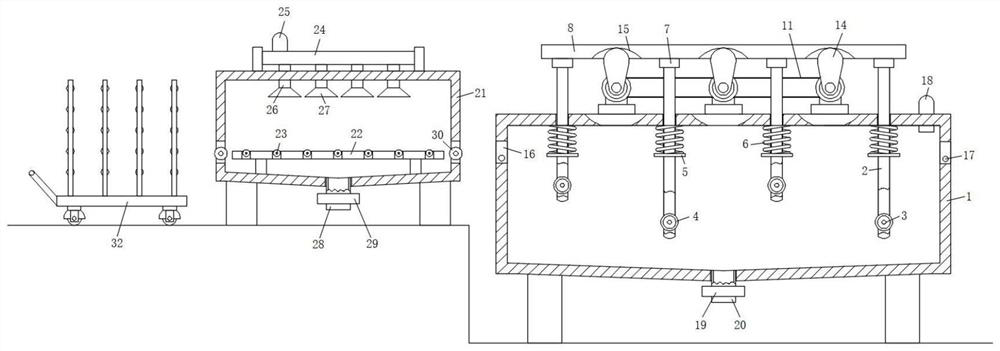 Cleaning device for sweet potato vermicelli processing