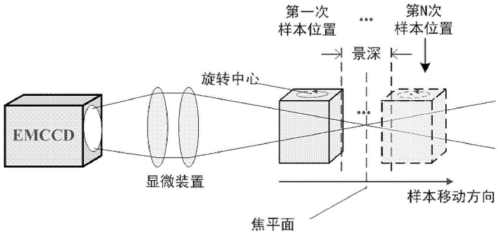 Optical projection tomography method capable of automatically processing depth of field