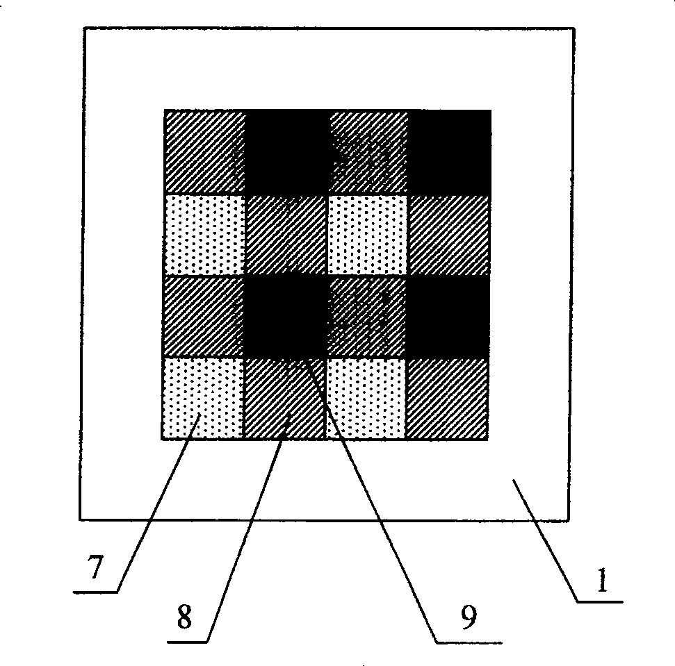 Plane luminous display with high-colority contrast structure and its making process