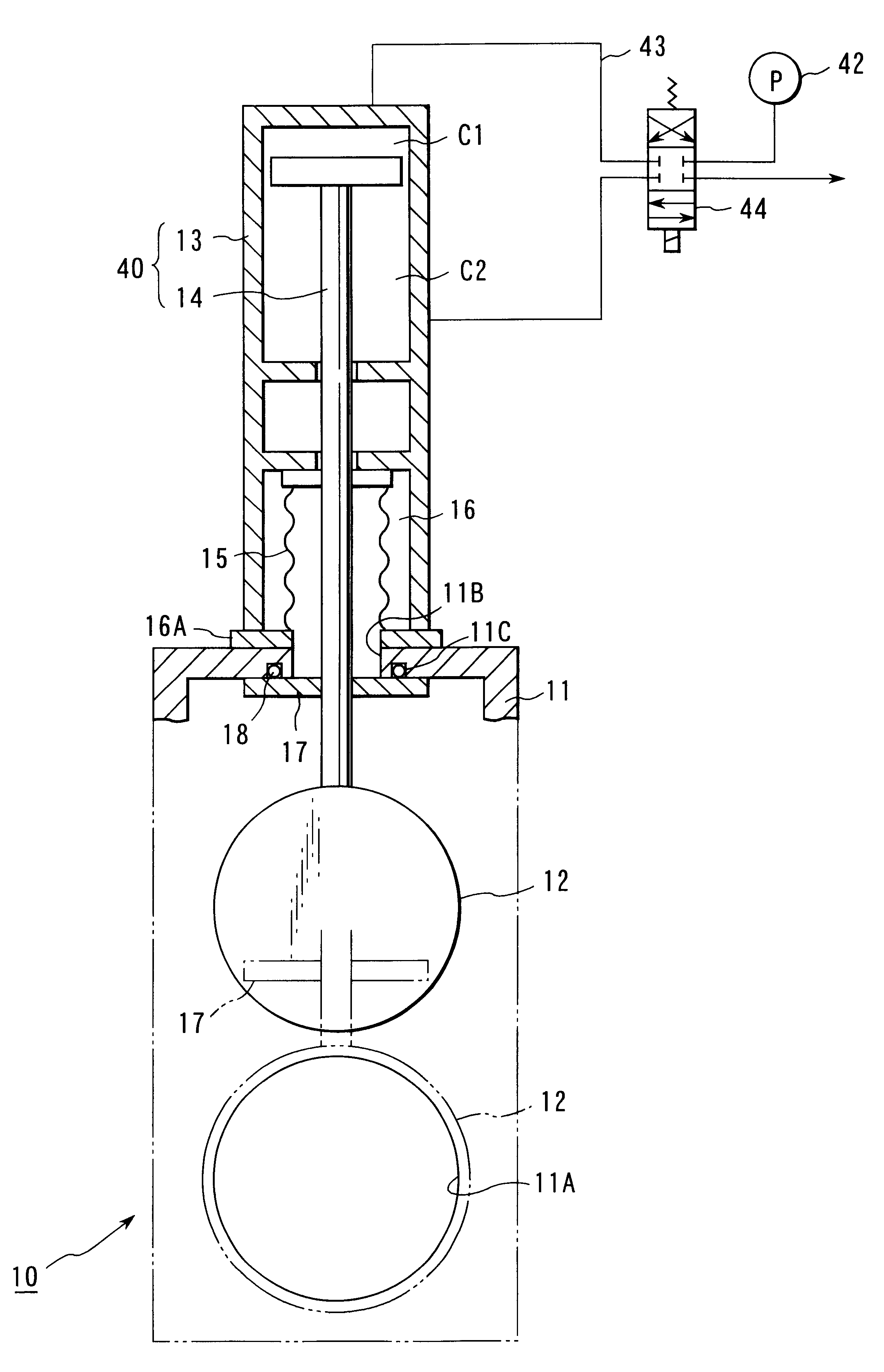 Valve and vacuum processing device with the valve