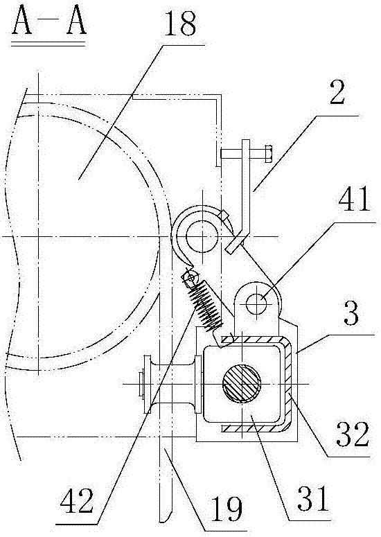 Rope guide provided with rope pressing device