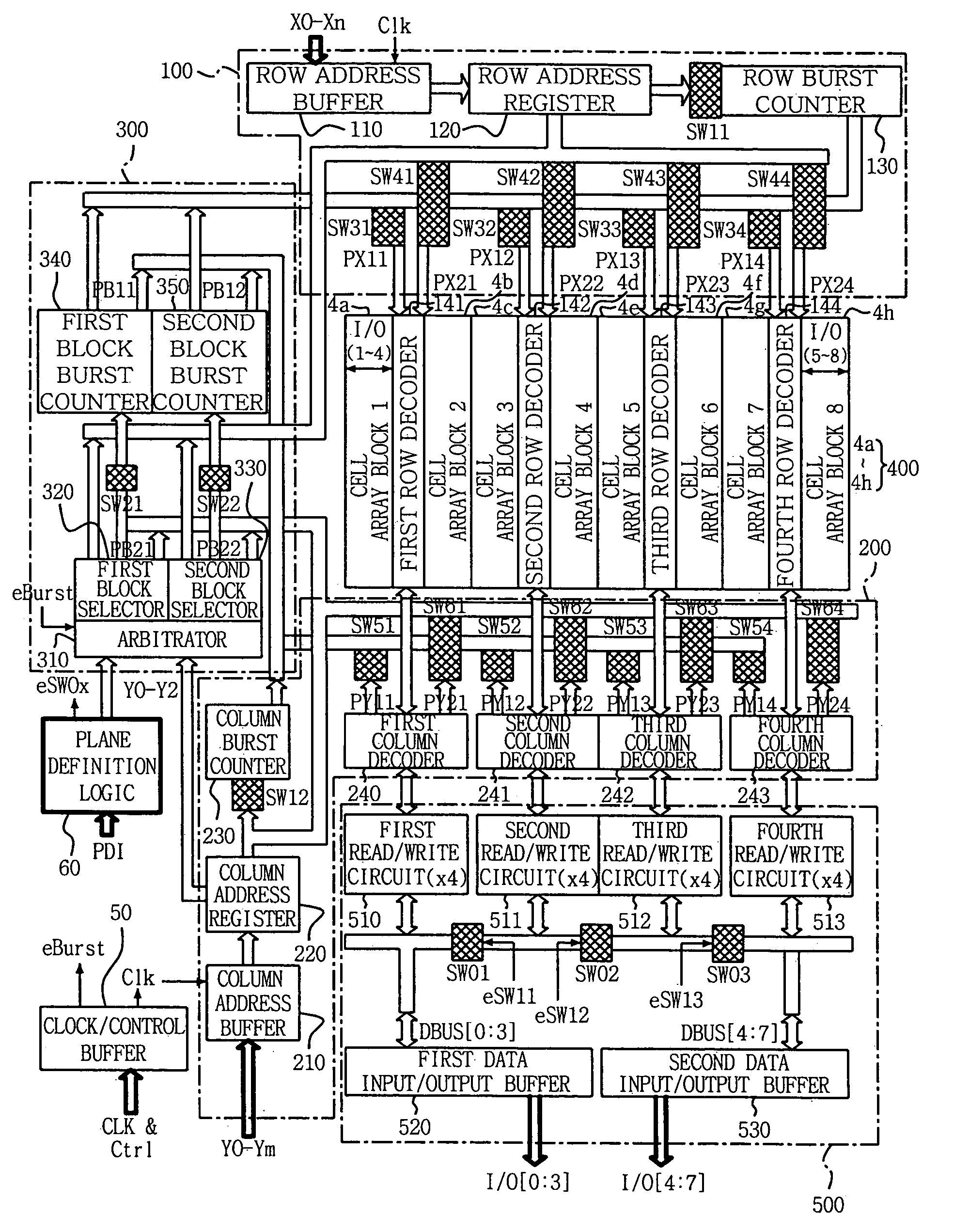 Semiconductor memory device having memory architecture supporting hyper-threading operation in host system