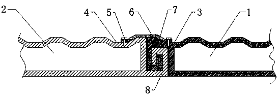 Steel skeleton light-weight roof panel edge joint for integrated house