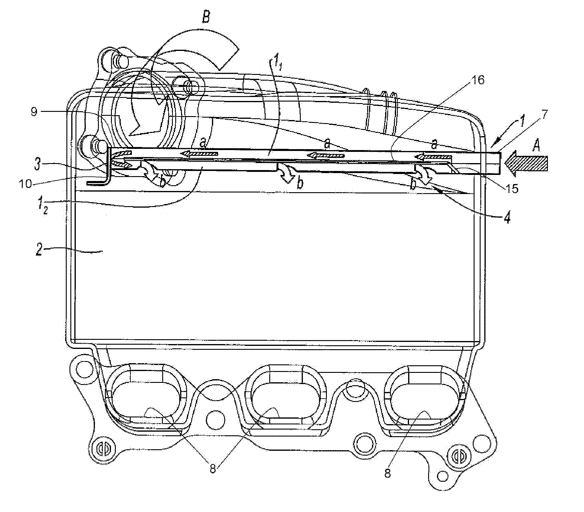 Self-cooling exhaust gas recirculation device for an internal combustion engine