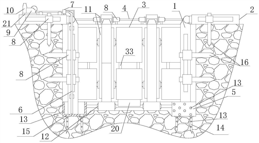 Building foundation pit slope protection system and method