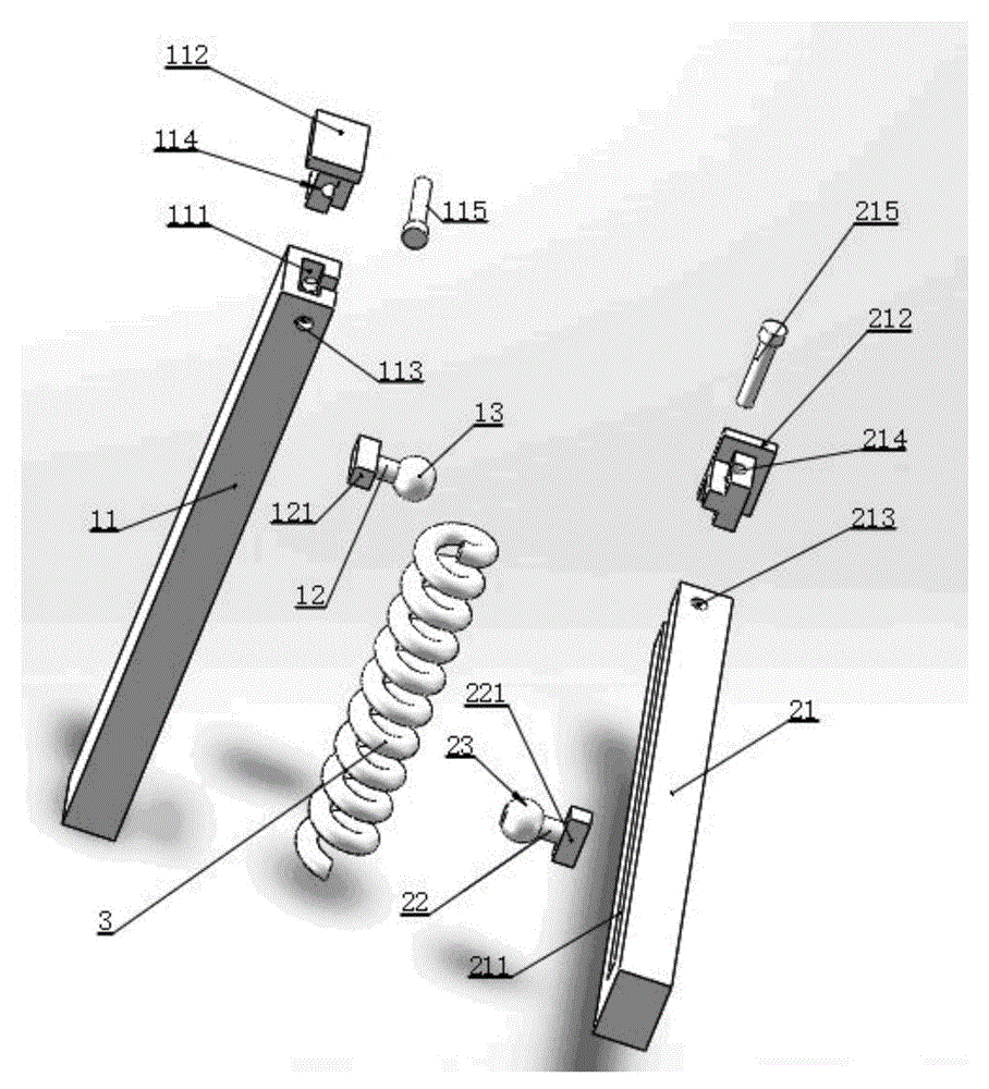 Connecting device for floating bodies on water