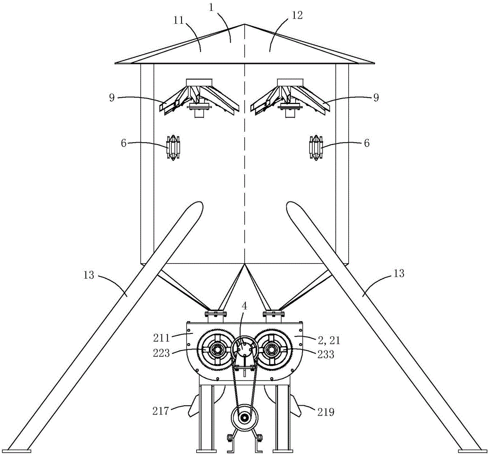 Self-unloading physical distribution storehouse with relatively low cost