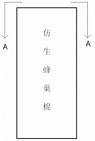 Bionic honeycomb cotton and production method thereof