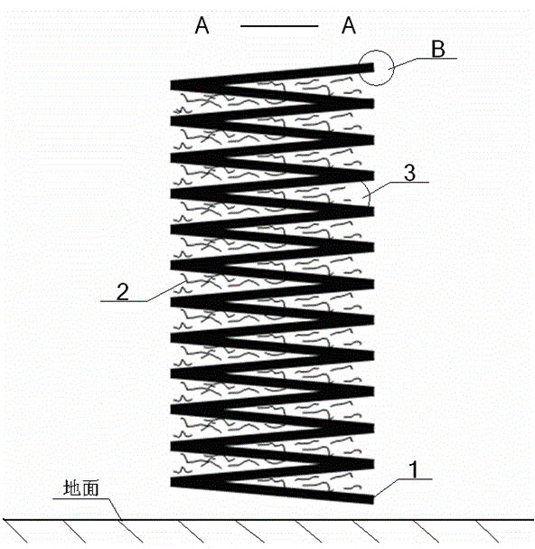 Bionic honeycomb cotton and production method thereof