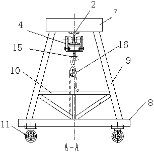 Small mechanical cantilever crane capable of rotating and transversely moving