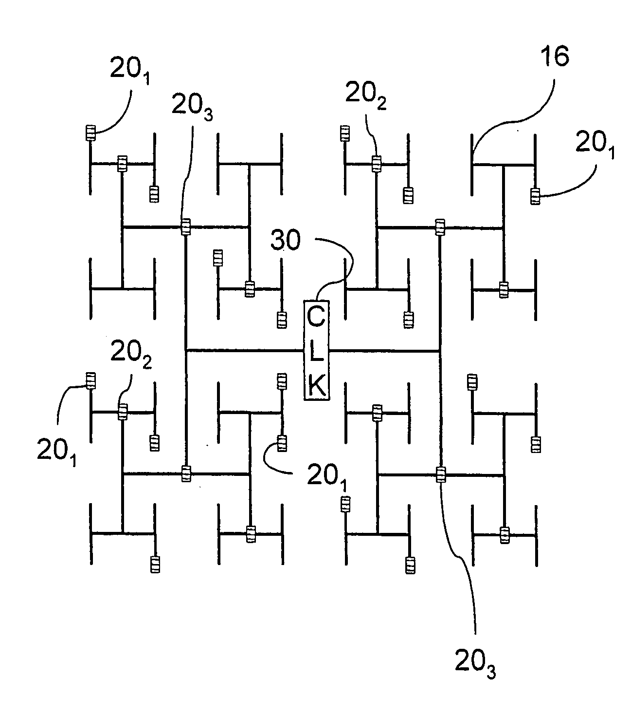 High Speed Clock Distribution Transmission Line Network